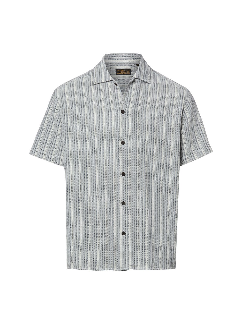 Jack & Jones Męska koszulka z krótkim rękawem - JPRBLutiago Mężczyźni Comfort Fit Bawełna niebieski|wielokolorowy, L