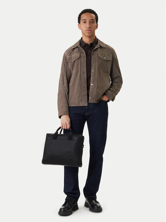 Calvin Klein Torba na laptopa Bold Ck Commuter LV04D3312G Czarny