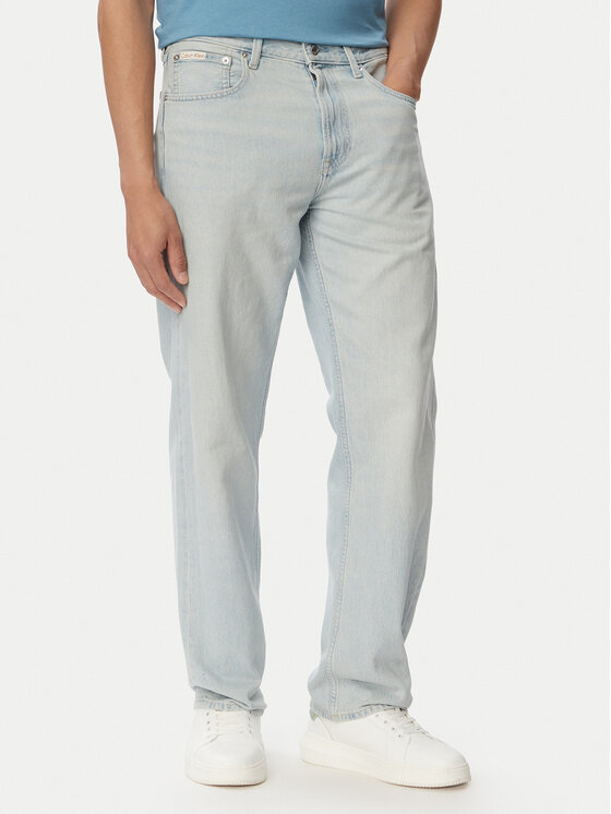 Calvin Klein Jeans Jeansy 90S LV04RG701G Niebieski jasny Straight Fit
