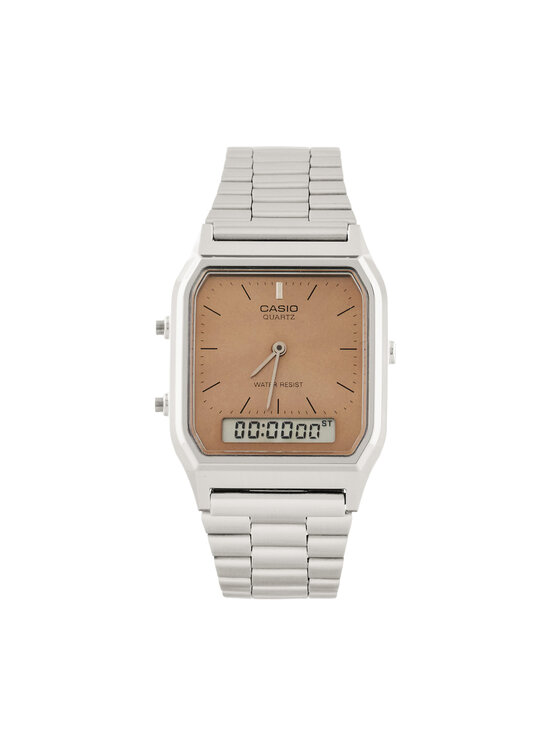 Casio Zegarek Vintage AQ-230A-4AMQYES Srebrny miniaturka