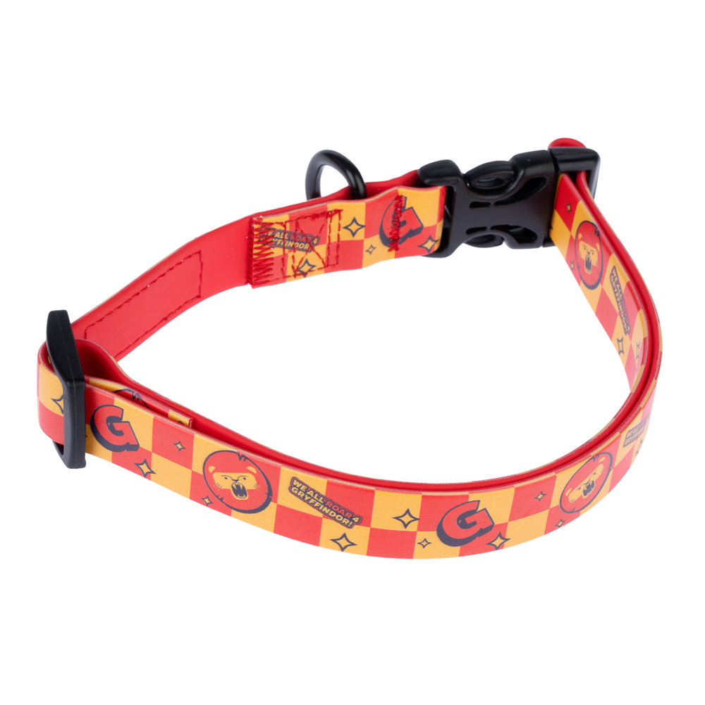 Harry Potter obroża dla psa Gryffindor, pomarańczowa - Rozmiar M: obw.szyi 30-46 cm, szer. 20 mm