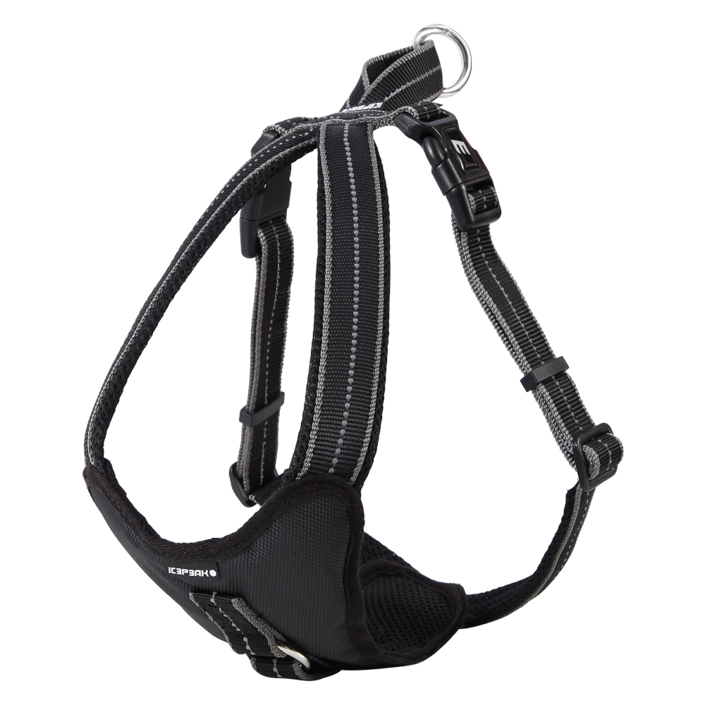 Icepeak Pet szelki Highway, czarne - Rozmiar M: 54 - 66 cm obwód klatki piersiowej