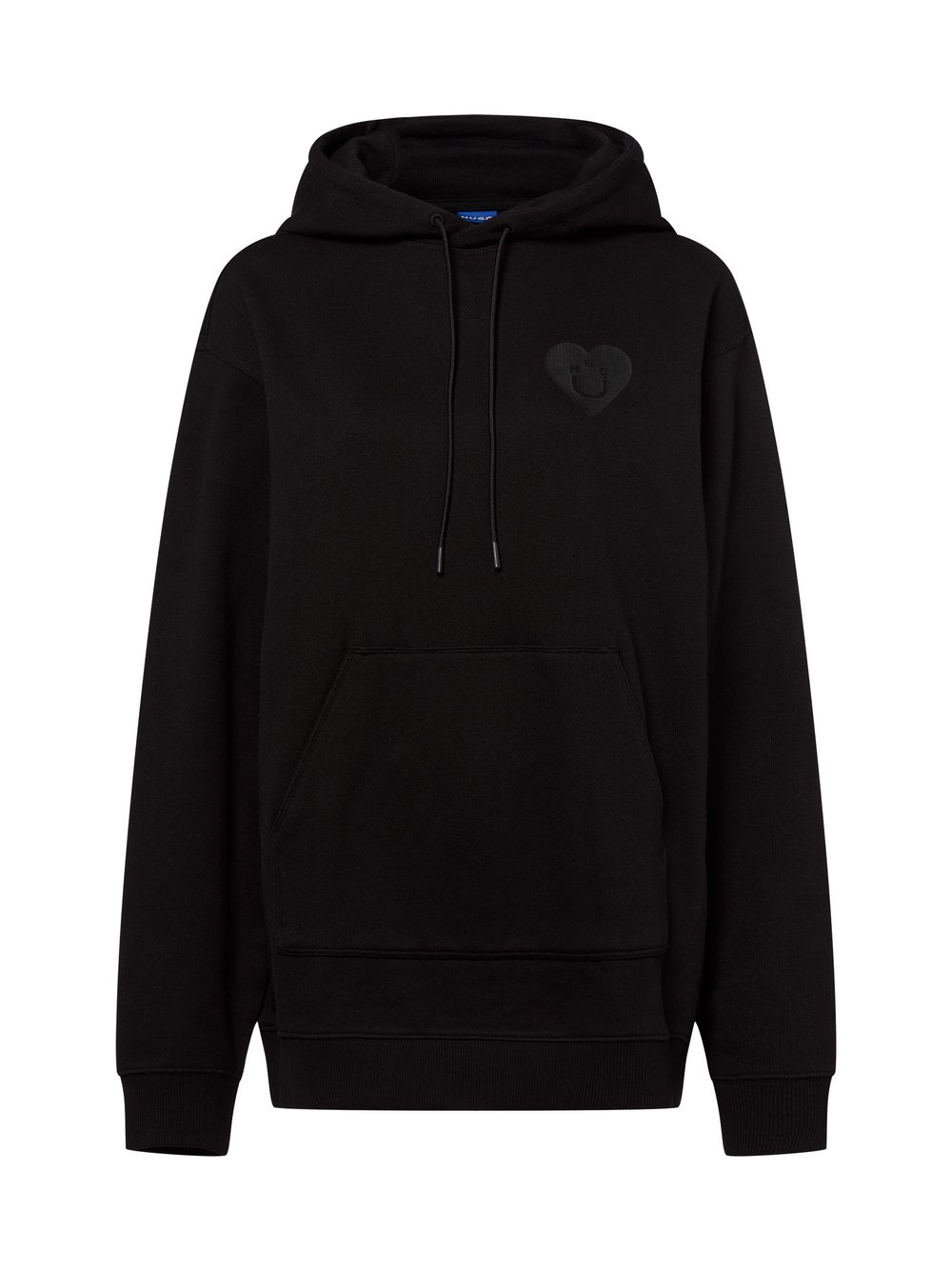 HUGO BLUE Damski sweter z kapturem - Dejandra Kobiety Bawełna czarny, M