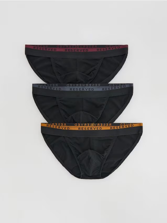 Reserved - Bawełniane slipy 3 pack - czarny