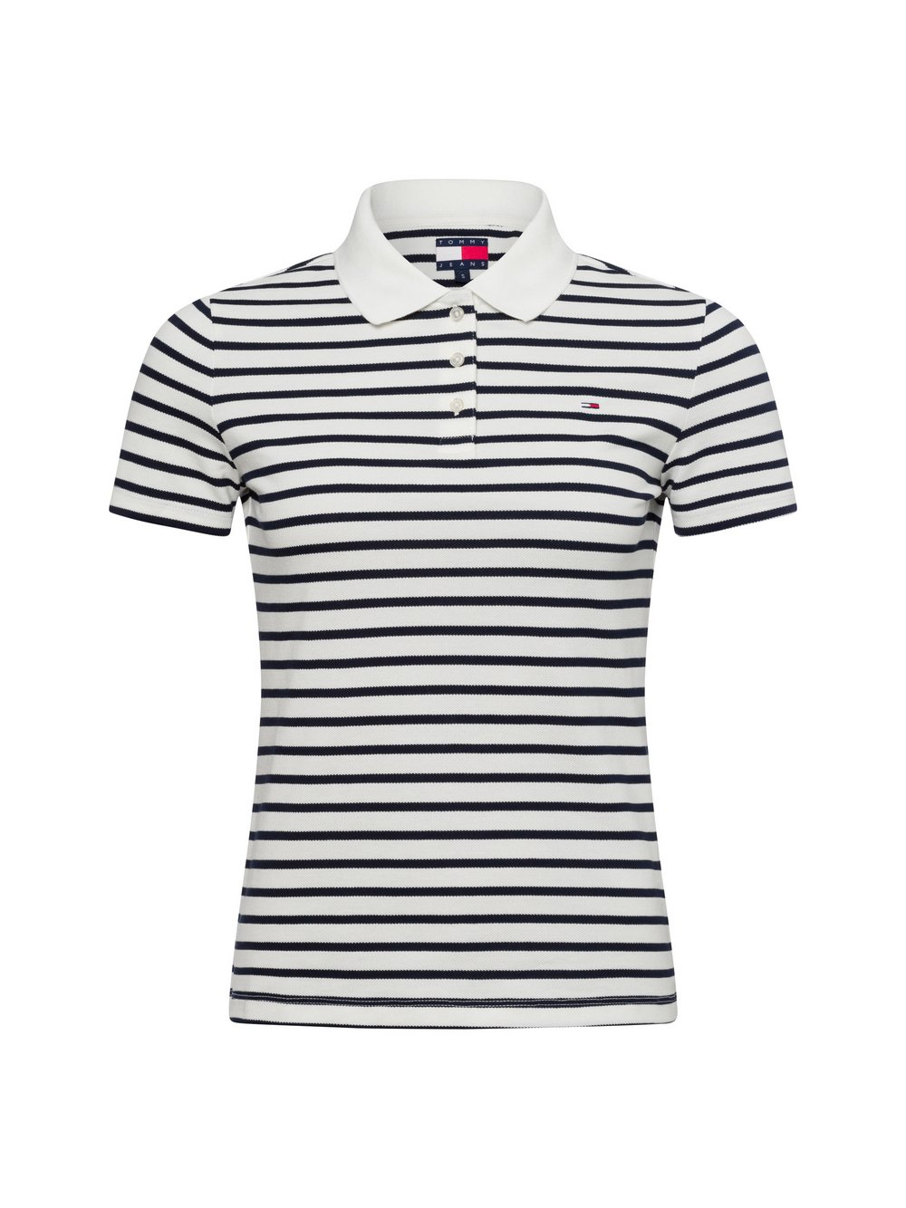 Tommy Jeans Damska koszulka polo Kobiety Bawełna biały|niebieski, XS