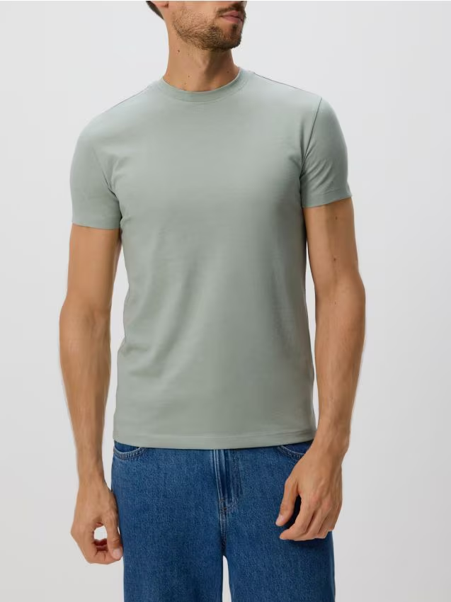 Reserved - T-shirt slim fit - jasnozielony