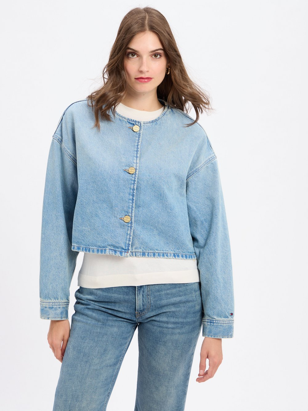 Tommy Hilfiger Damska kurtka dżinsowa - Lex Kobiety Bawełna niebieski, L/XL