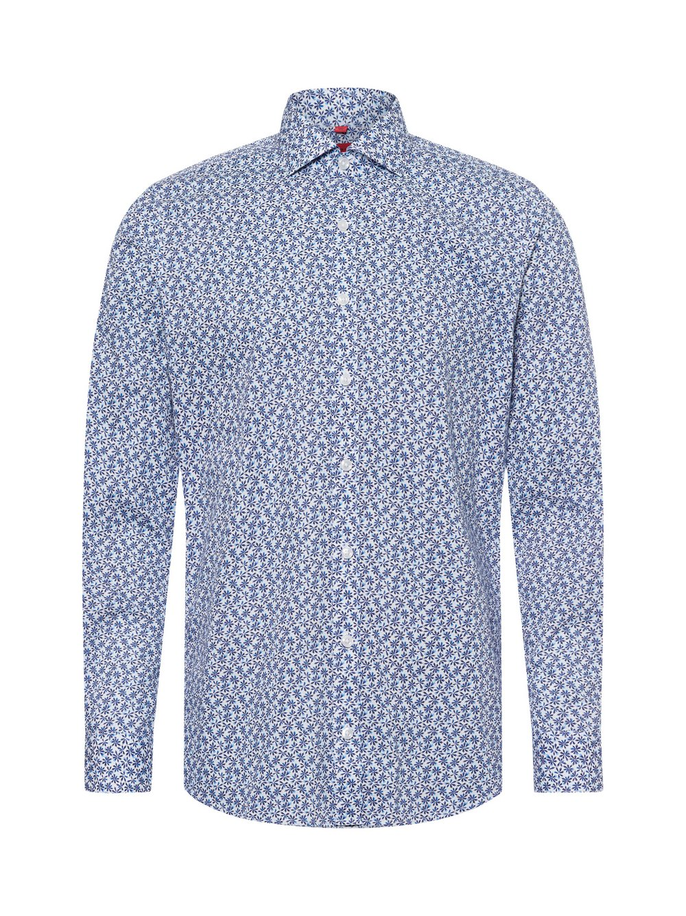 Finshley & Harding Męska koszula biznesowa - Easy Care Mężczyźni Slim Fit Bawełna niebieski|biały, 40