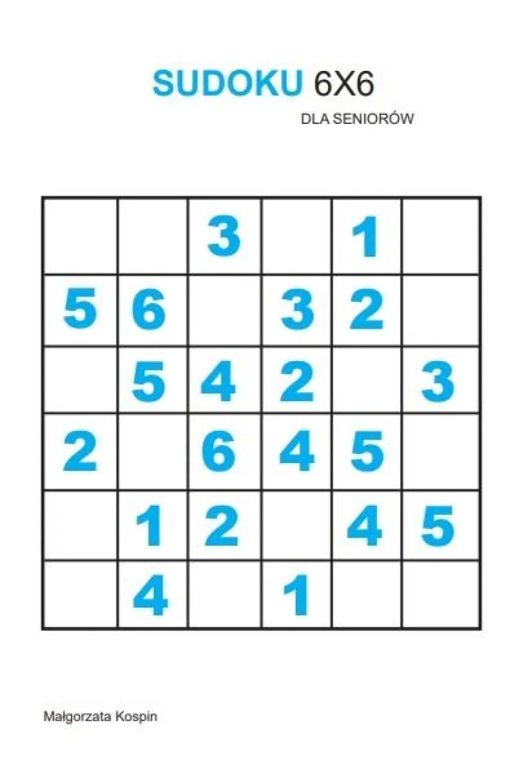 Sudoku 6x6 dla seniorów