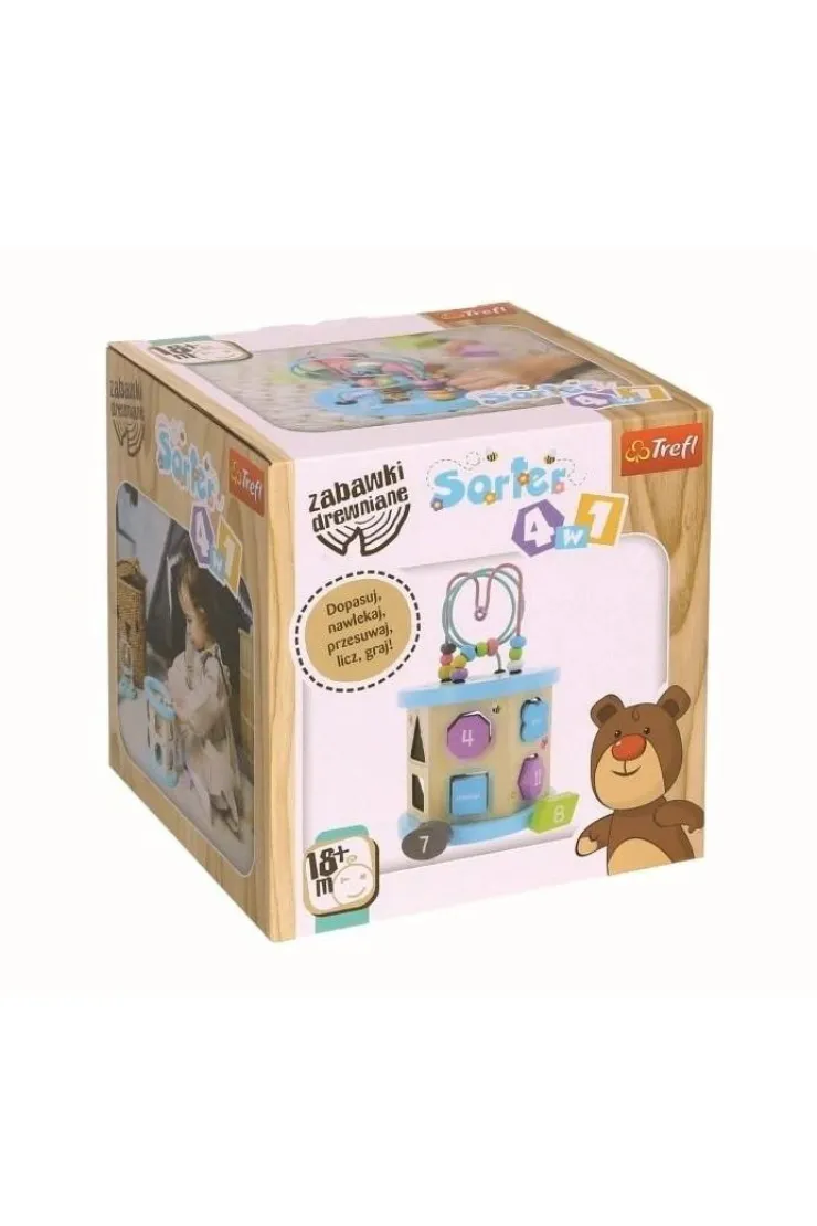 Zabawka drewniana - Sorter 4w1 TREFL