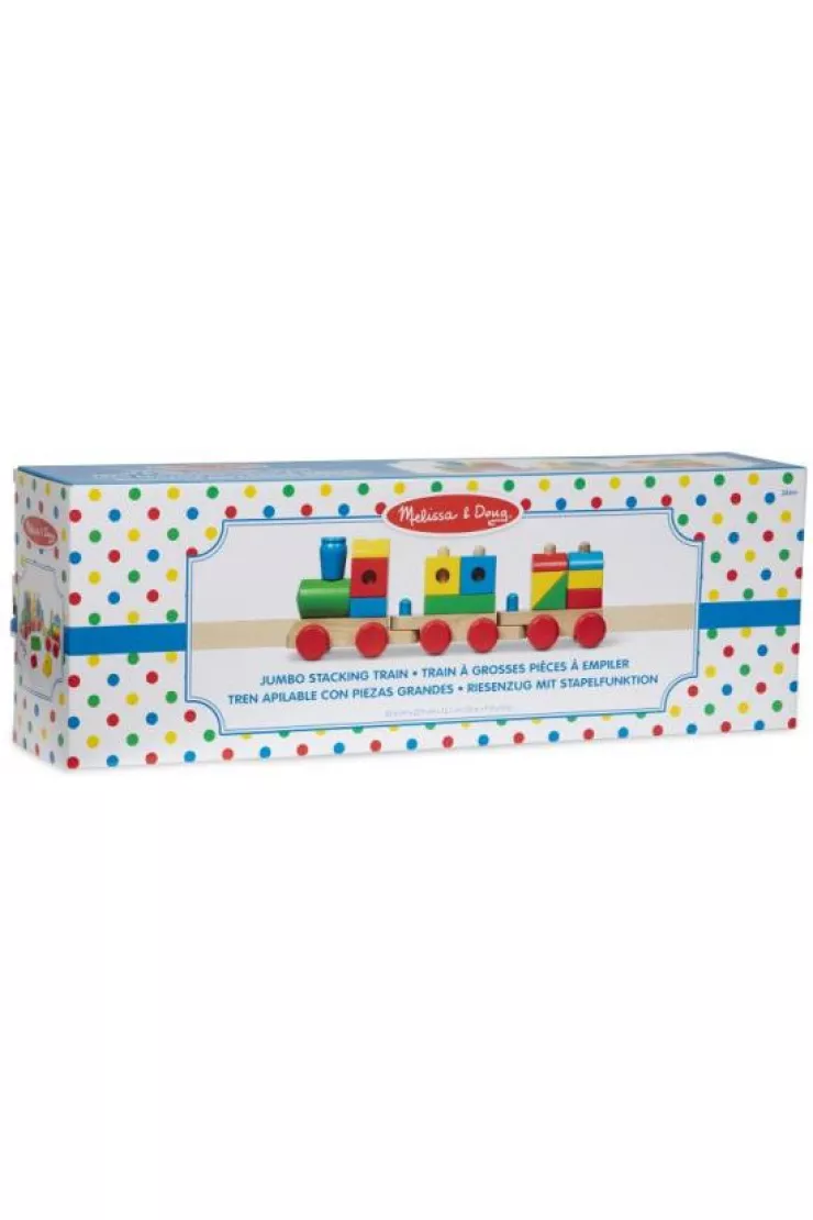 Drewniany pociąg do ciągania Jumbo
