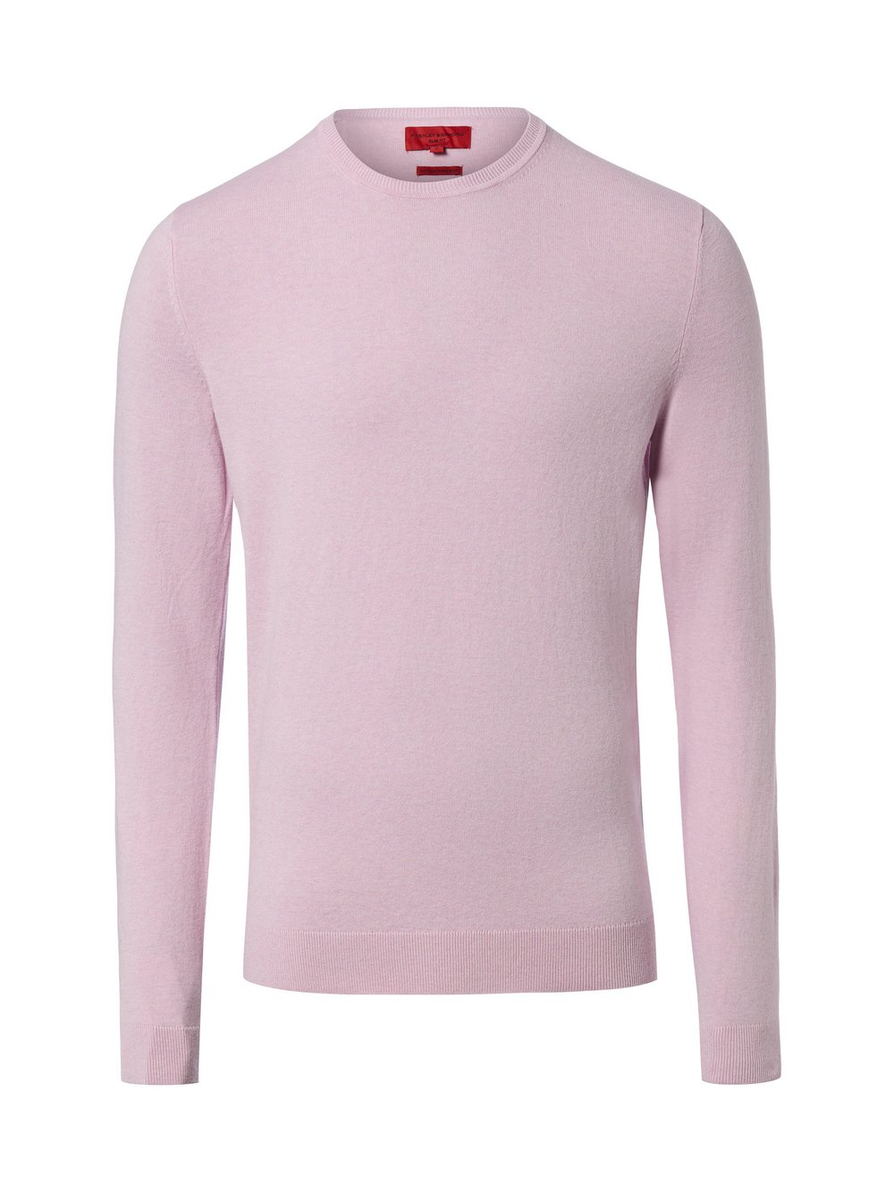 Finshley & Harding Męski sweter z dzianiny Mężczyźni Bawełna różowy, L