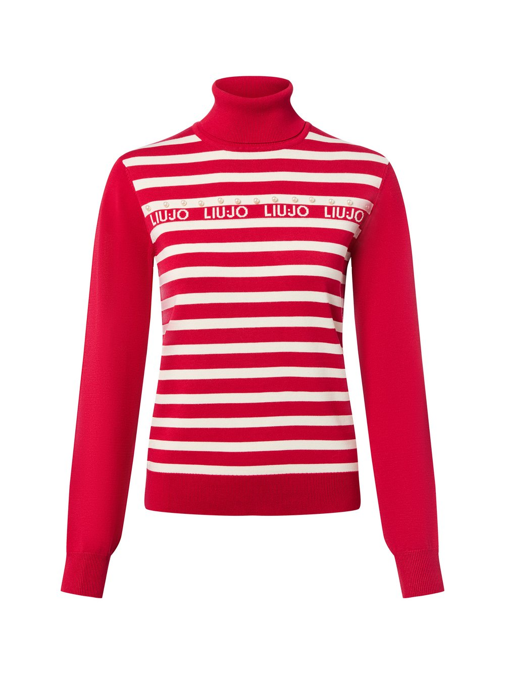 Liu Jo Collection Damski sweter z golfem Kobiety czerwony|biały, M
