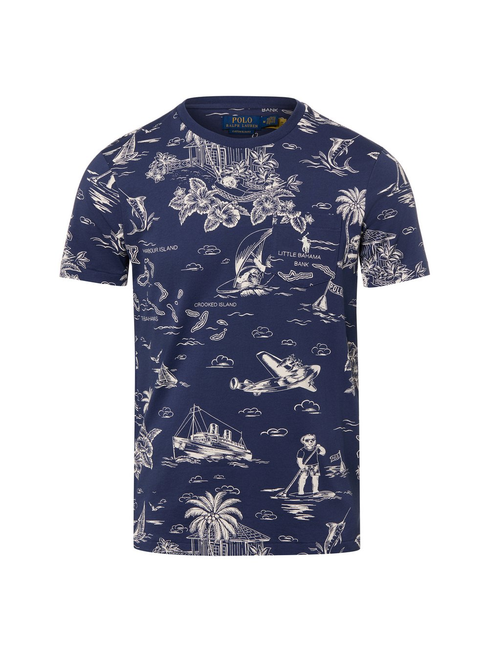 Polo Ralph Lauren Koszulka męska Mężczyźni Bawełna niebieski|wielokolorowy, S