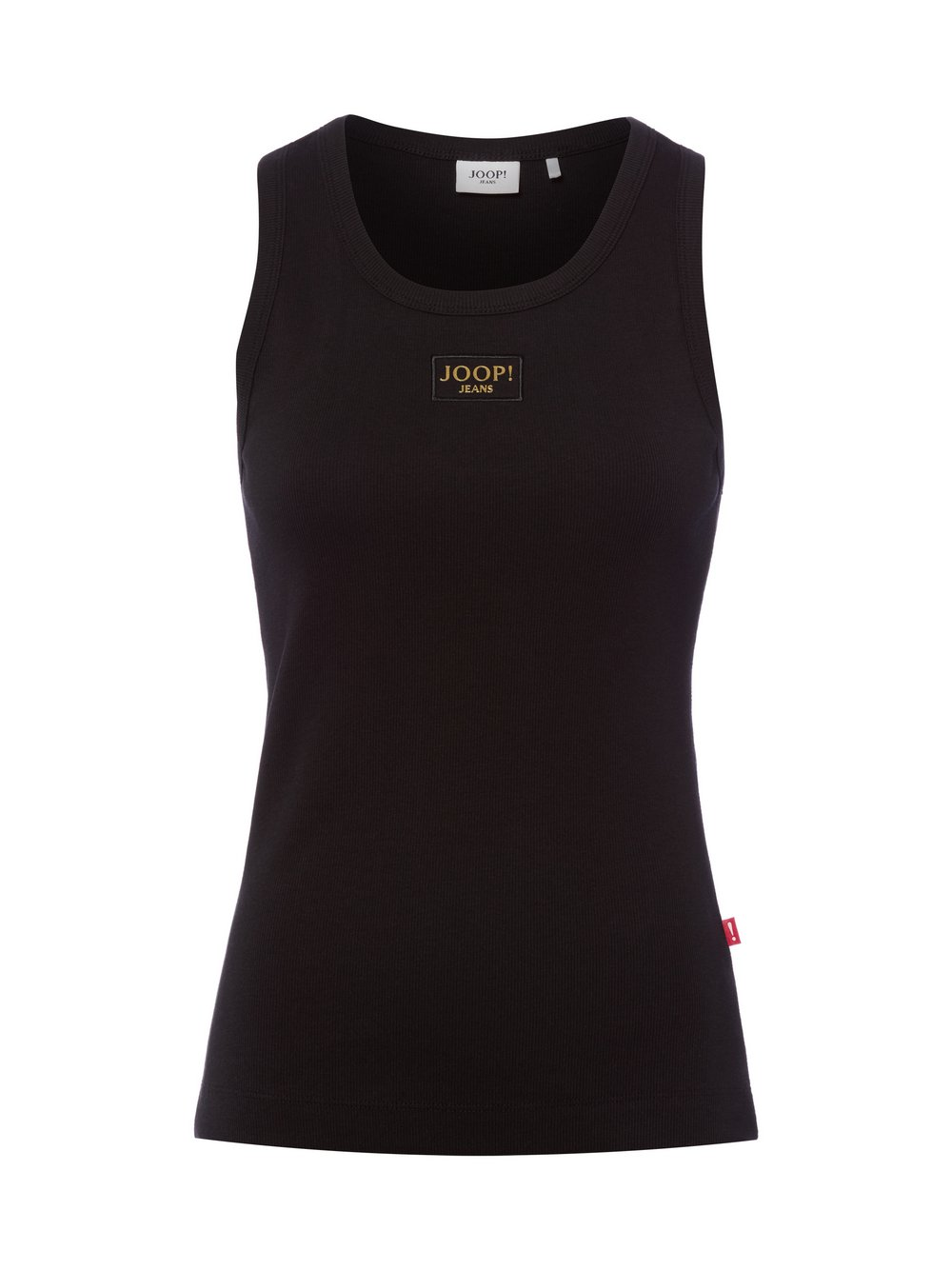 Joop Jeans Damski prążkowany top - Tana Kobiety Bawełna czarny, L