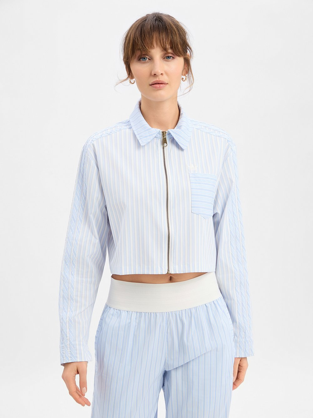 adidas Originals Damska kurtka koszulowa Kobiety niebieski|biały, S