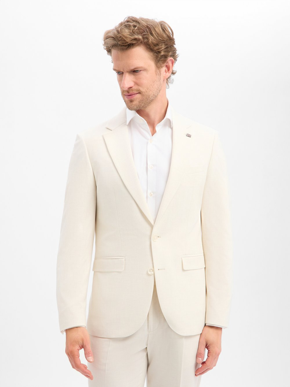 Finshley & Harding London Męska kurtka modułowa Mężczyźni Slim Fit Sztuczne włókno biały, 48