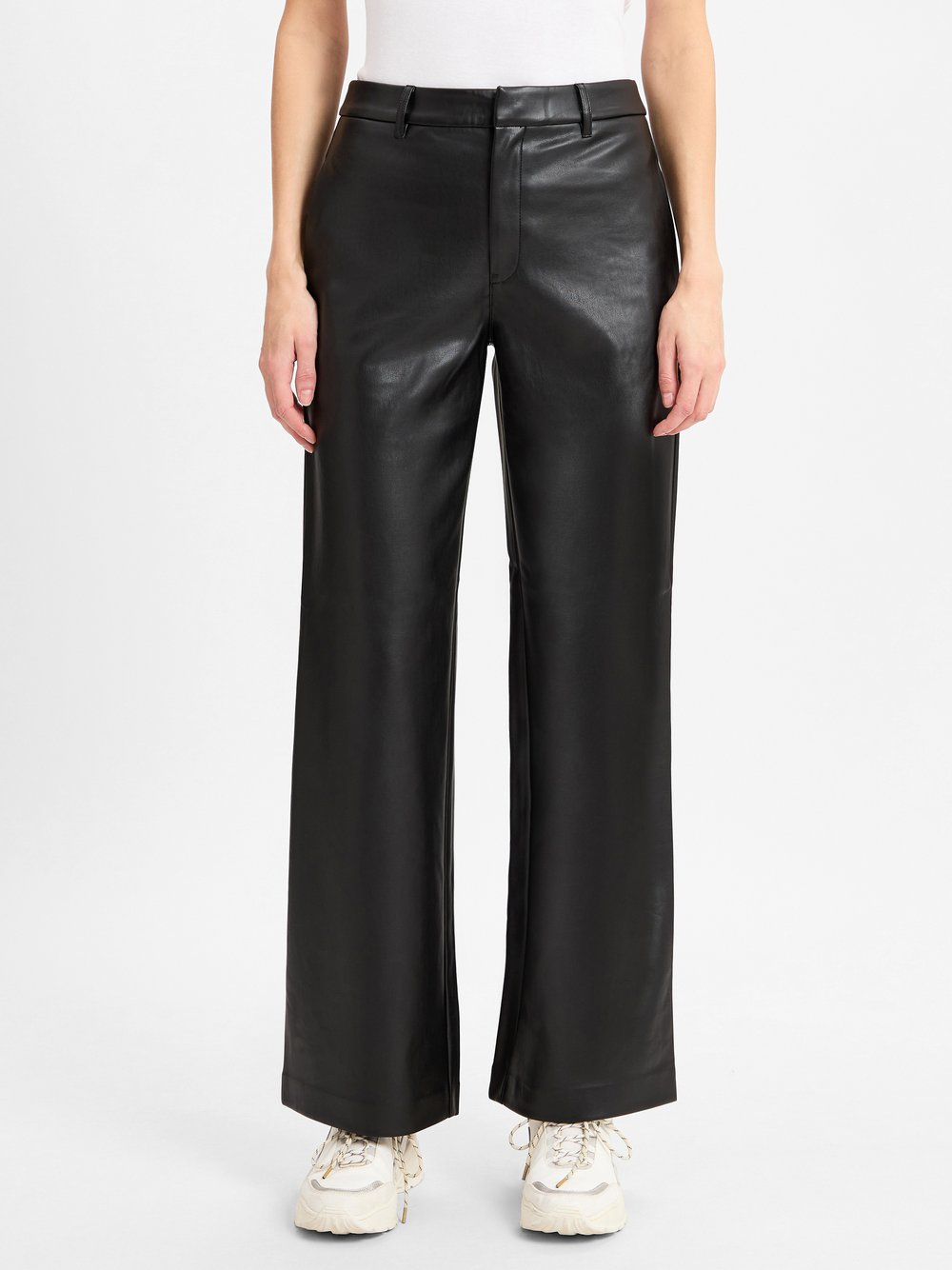 Calvin Klein Jeans Damskie spodnie z imitacji skóry Kobiety czarny, 25