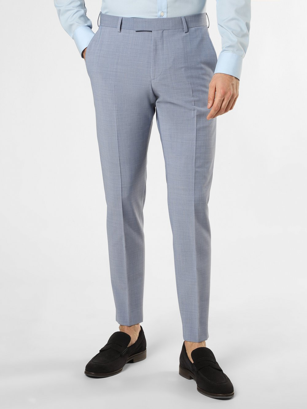 Strellson Męskie spodnie od garnituru modułowego Mężczyźni Slim Fit niebieski, 46