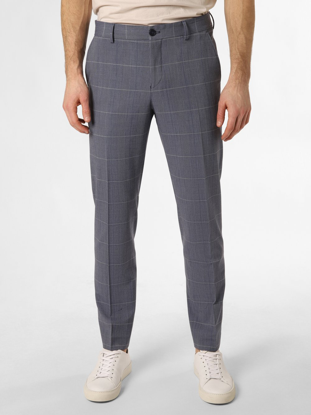 Selected Spodnie - SLHSlim-Liam Mężczyźni Slim Fit niebieski|szary, 102