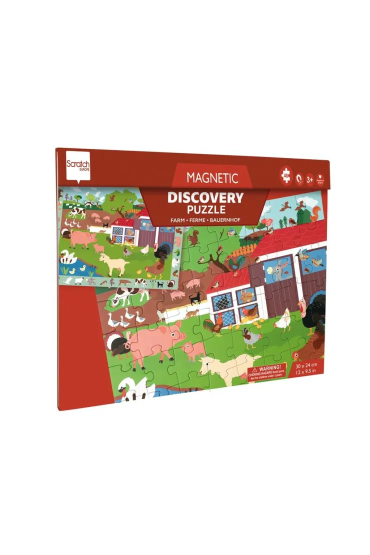 Puzzle magnetyczne i gra 2w1 Farma