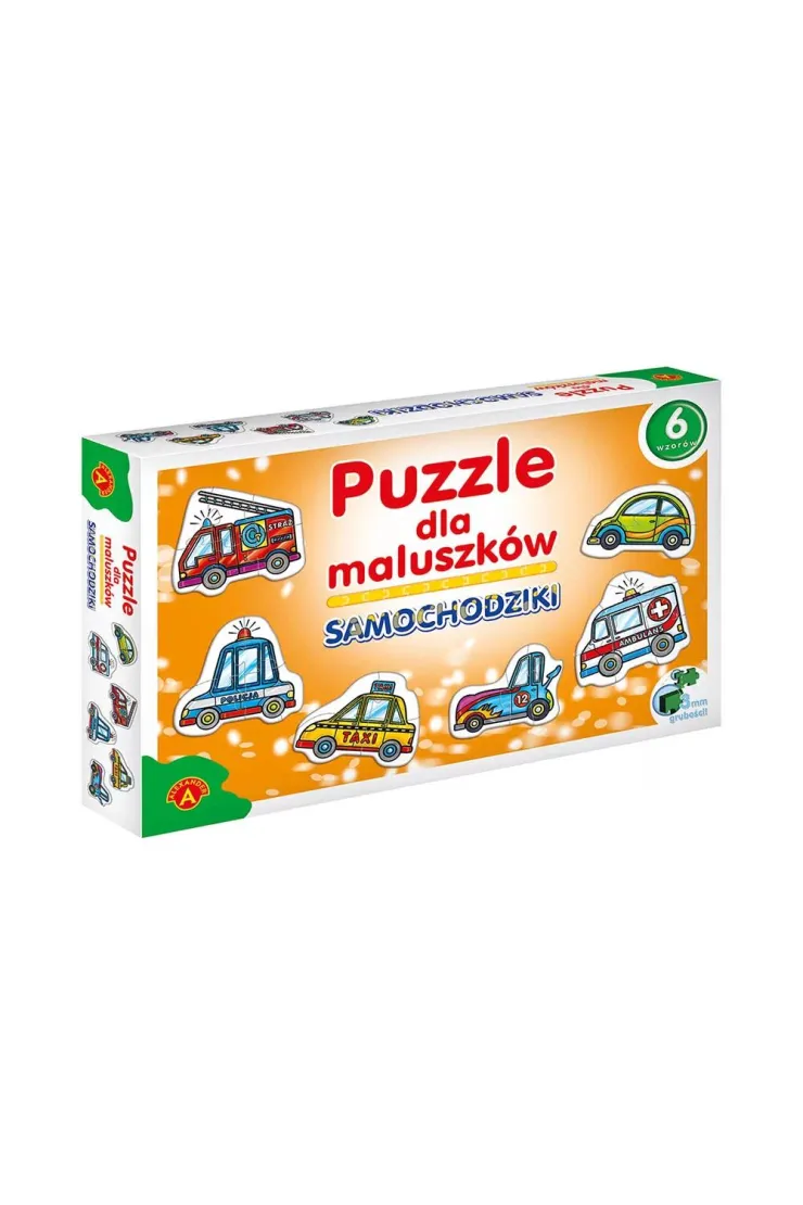 Puzzle dla maluszków 6 el. Samochodziki