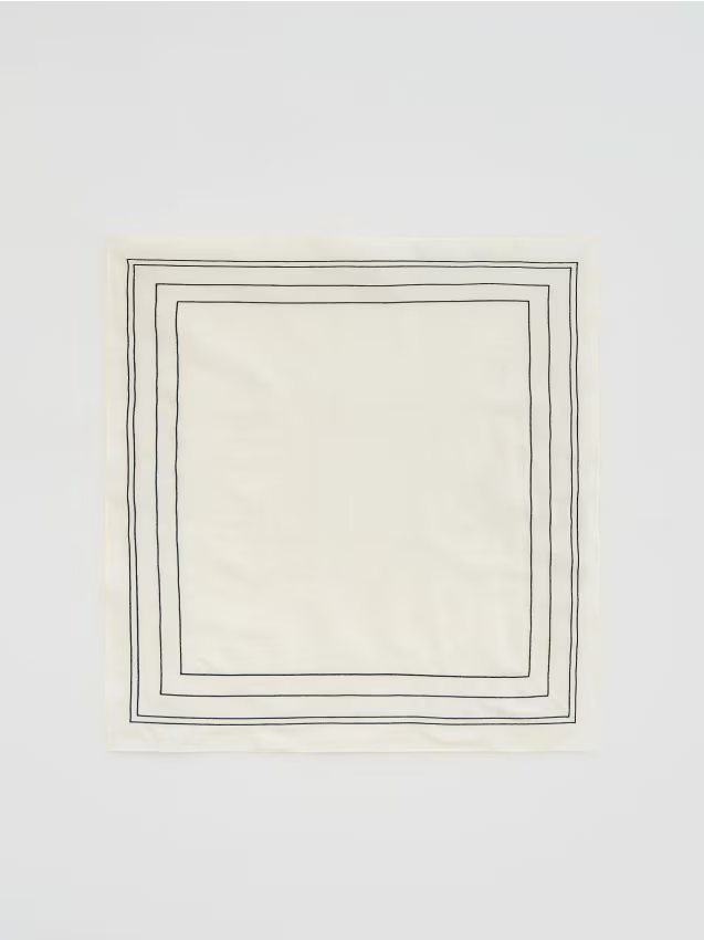 Reserved - Apaszka z bawełną - złamana biel