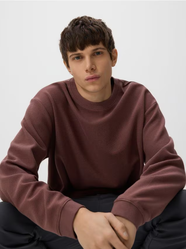 Reserved - Longsleeve boxy - jasnofioletowy