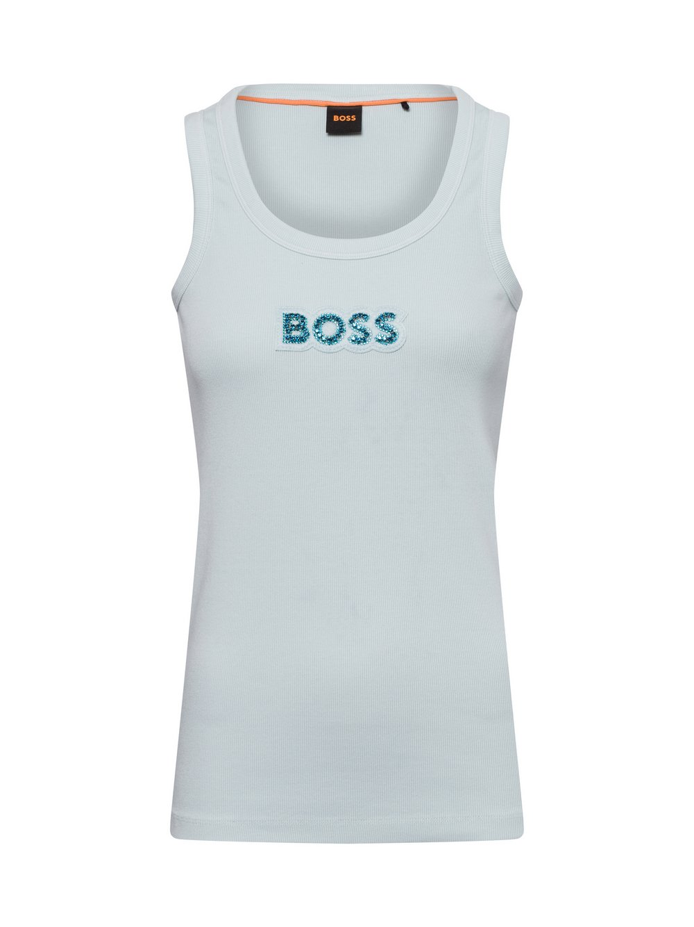 BOSS Orange Damski podkoszulek - C_Ematite2_stonebadg Kobiety Bawełna niebieski, XS