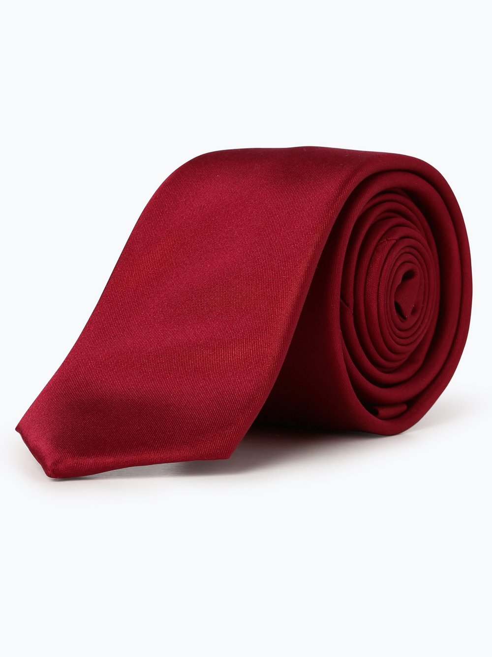 Finshley & Harding Krawat jedwabny męski Mężczyźni Jedwab czerwony, ONE SIZE