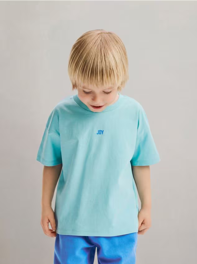 Reserved - Bawełniany t-shirt - miętowy