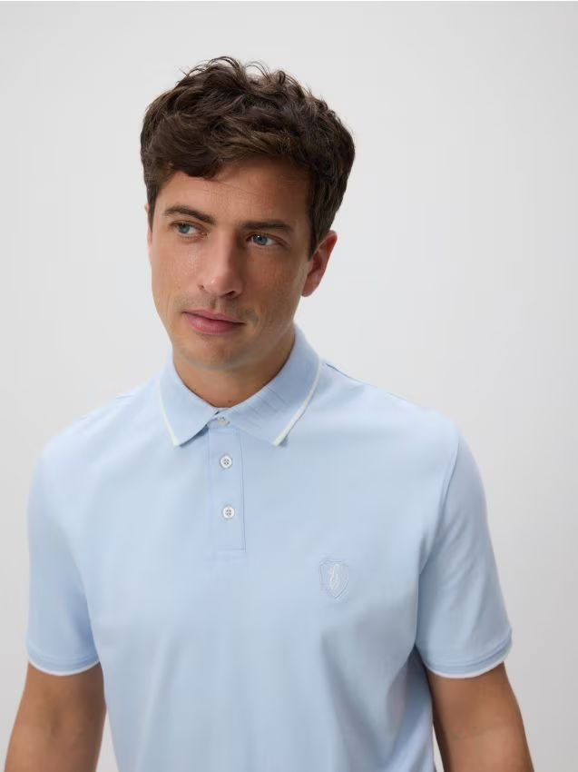 Reserved - Koszulka polo regular fit - jasnoniebieski