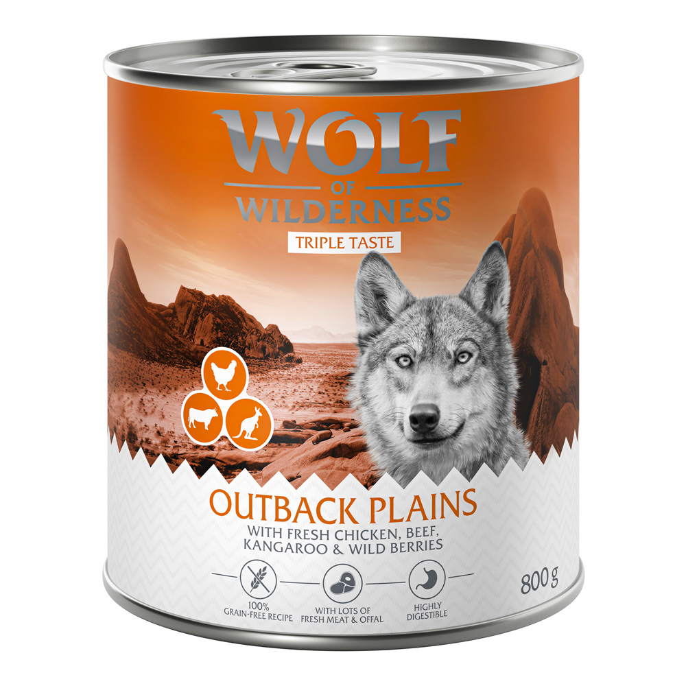 Korzystny pakiet Wolf of Wilderness „The Taste Of", 12 x 800 g - NOWOŚĆ! The Taste of Outback - kurczak, wołowina, kangur