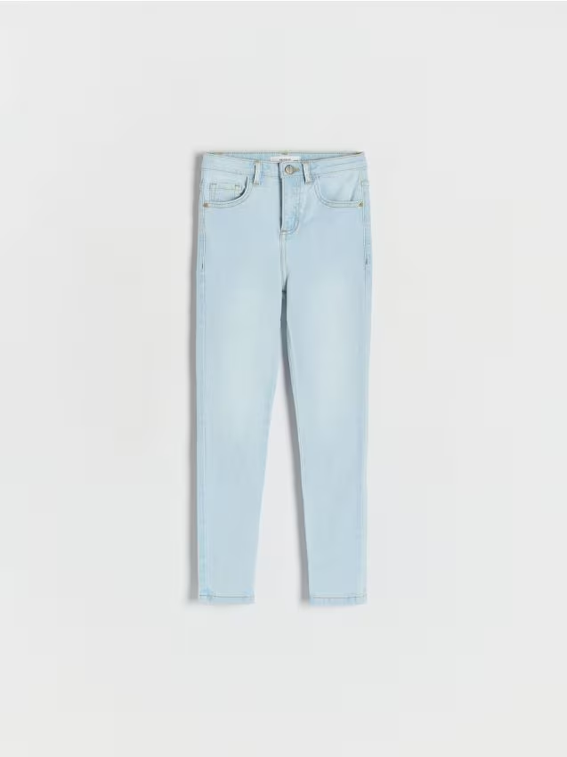 Reserved - Jeansy slim super high waist - niebieski miniaturka