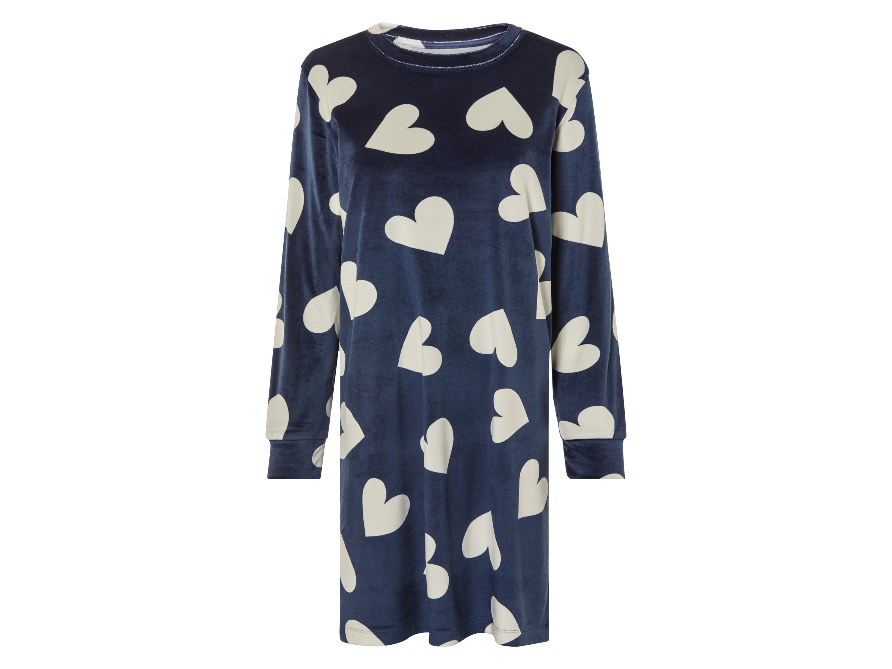 esmara® Koszula damska oversize z weluru (Serca, XS (32/34)) miniaturka