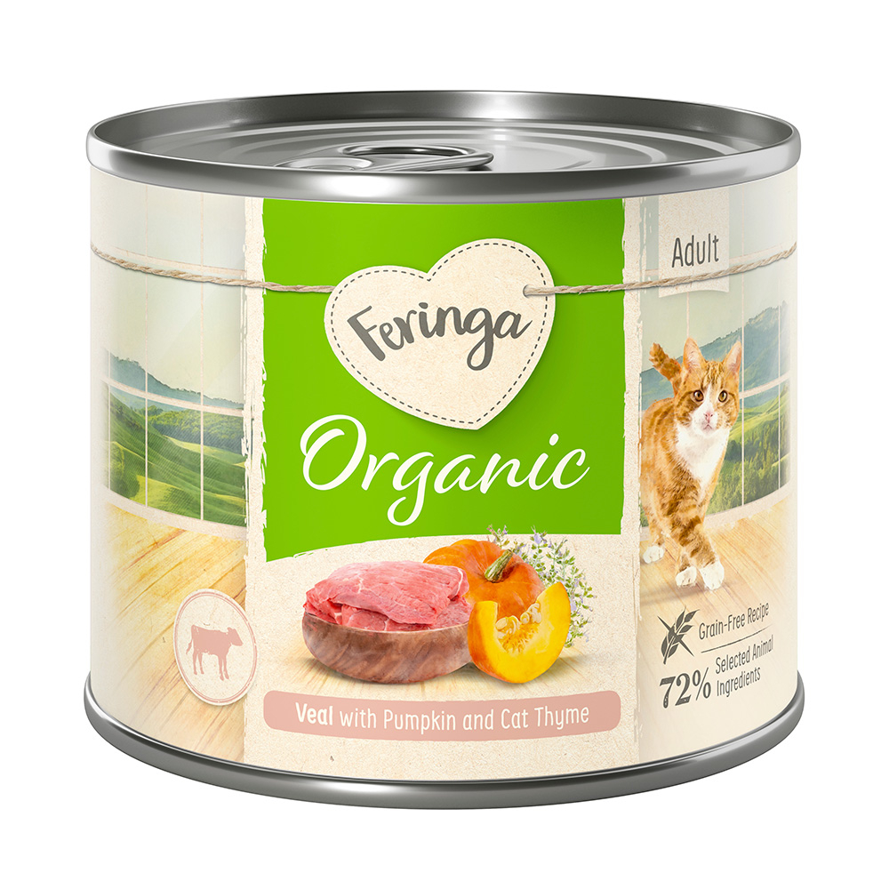 Korzystny pakiet Feringa Bio Menu Adult, 12 x 200 g - Biocielęcina z dynią i ożanką