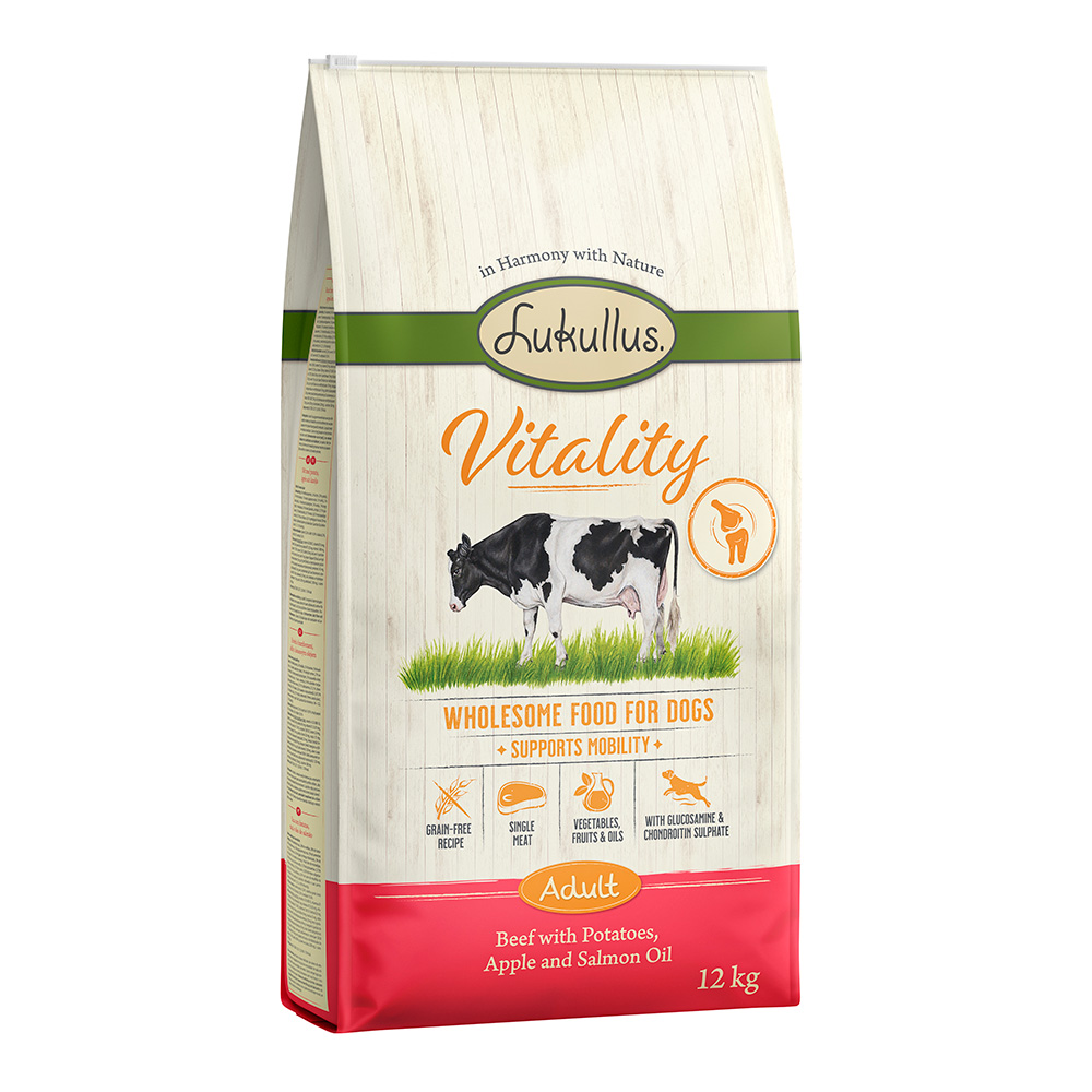 Lukullus Vitality Stawy, wołowina (bez zbóż) - 12 kg