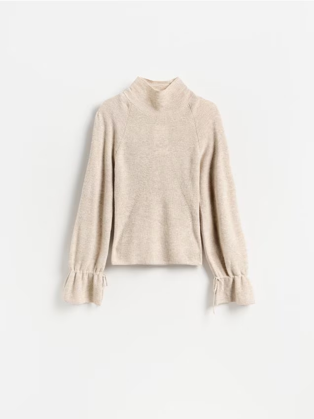 Reserved - Sweter z domieszką wełny - beżowy