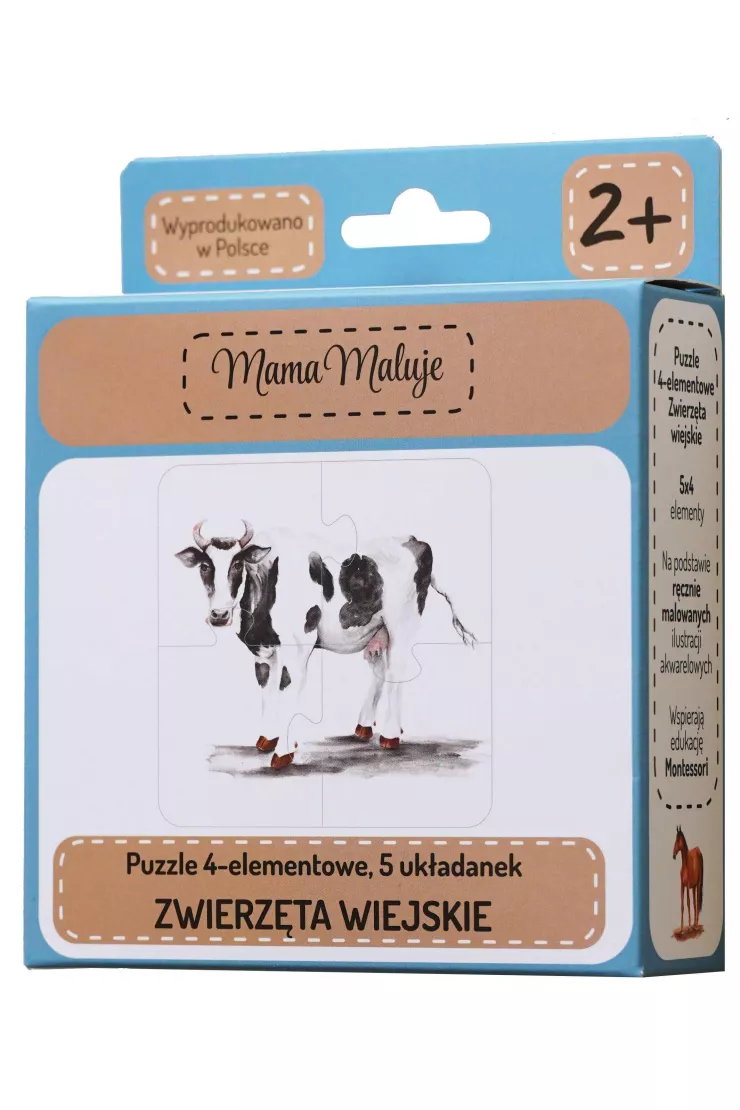 Puzzle 4 el. Zwierzęta wiejskie