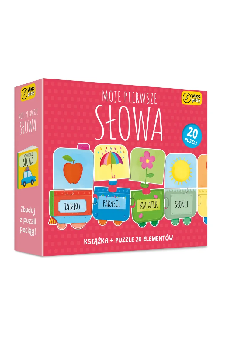 Puzzle 20 el. Moje pierwsze słowa + książka