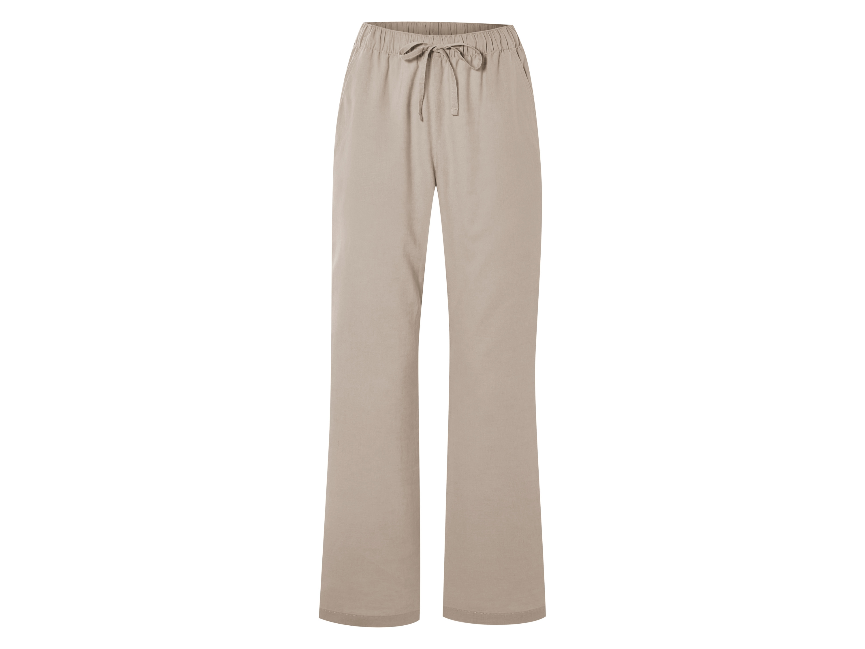 esmara® Spodnie damskie z lnem i bawełną (Taupe, 42)