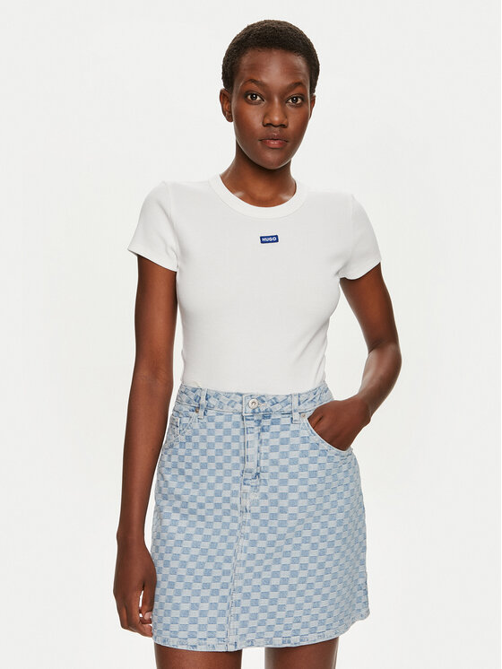Hugo T-Shirt Easy 50523924 Biały Slim Fit