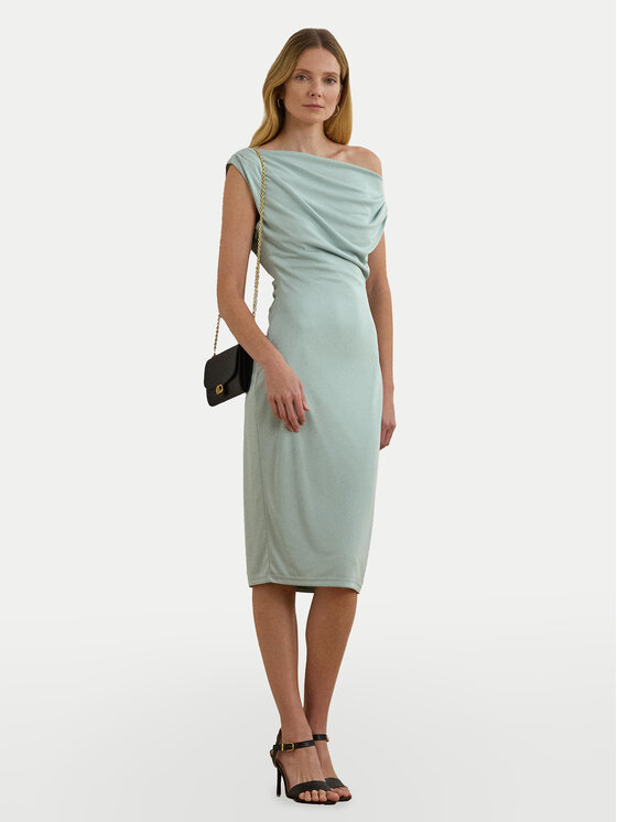 LAUREN RALPH LAUREN Sukienka koktajlowa 250964081001 Błękitny Slim Fit