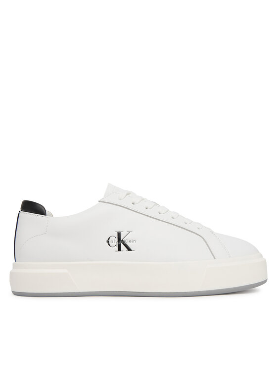 Calvin Klein Sneakersy Basket Cupsole Laceup Lth Ml YM0YM01460 Biały