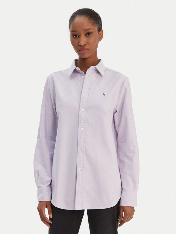 Polo Ralph Lauren Koszula 211970736506 Fioletowy Relaxed Fit