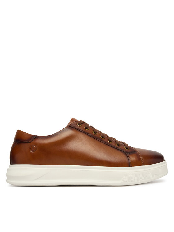 Clarks Sneakersy Goswell Tie 26186561 Brązowy