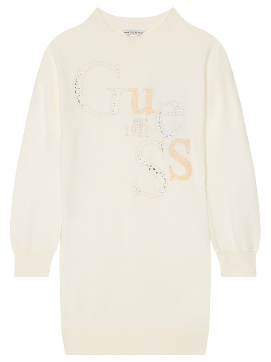 Guess Sukienka dzianinowa J5BK20 Z2NQ2 Beżowy Regular Fit