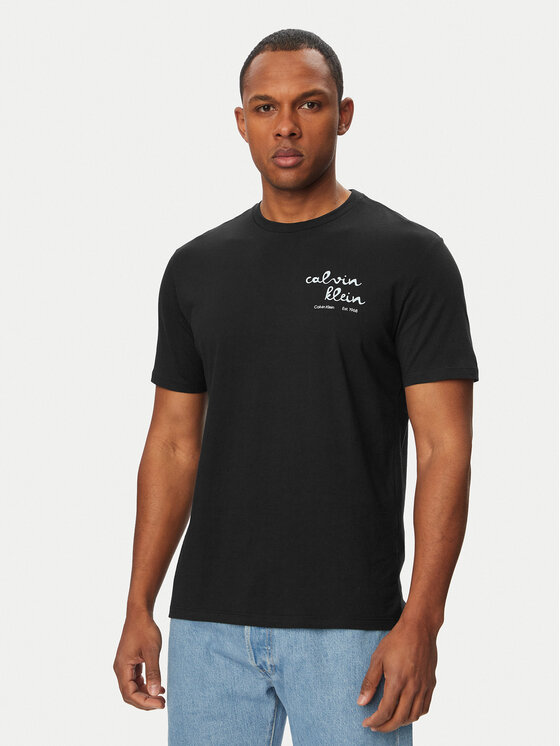 Calvin Klein Jeans T-Shirt LV04RG837G Czarny Regular Fit