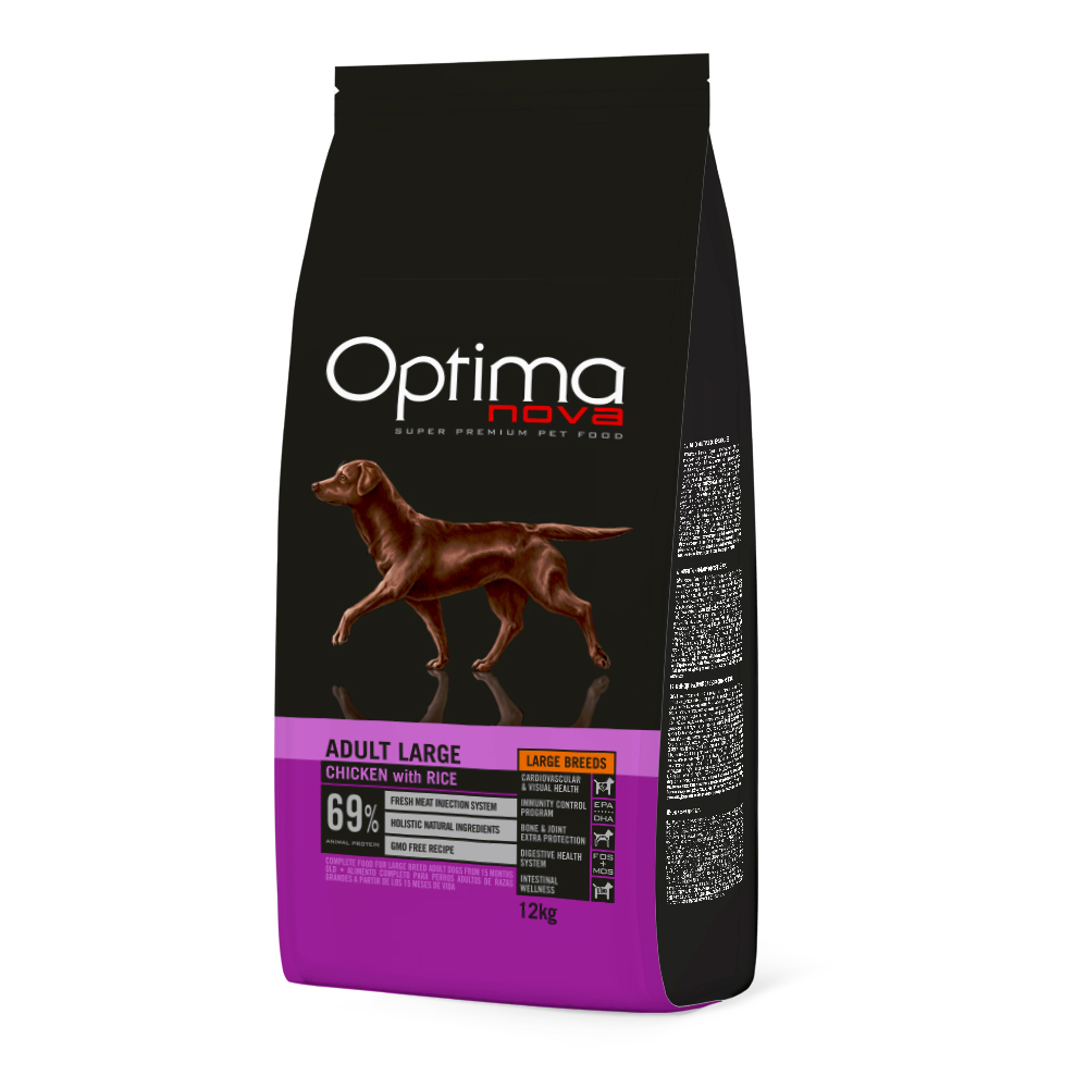 Optimanova Large Adult, kurczak i ryż - 2 x 12 kg