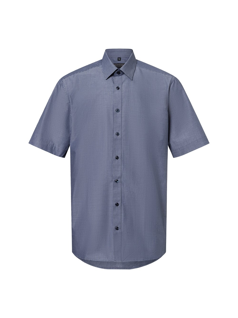 Finshley & Harding Męska koszula biznesowa - Easy Care Mężczyźni Modern Fit Bawełna szary|niebieski|biały, 40